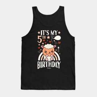 It's My 5th Birthday Sheep Tank Top